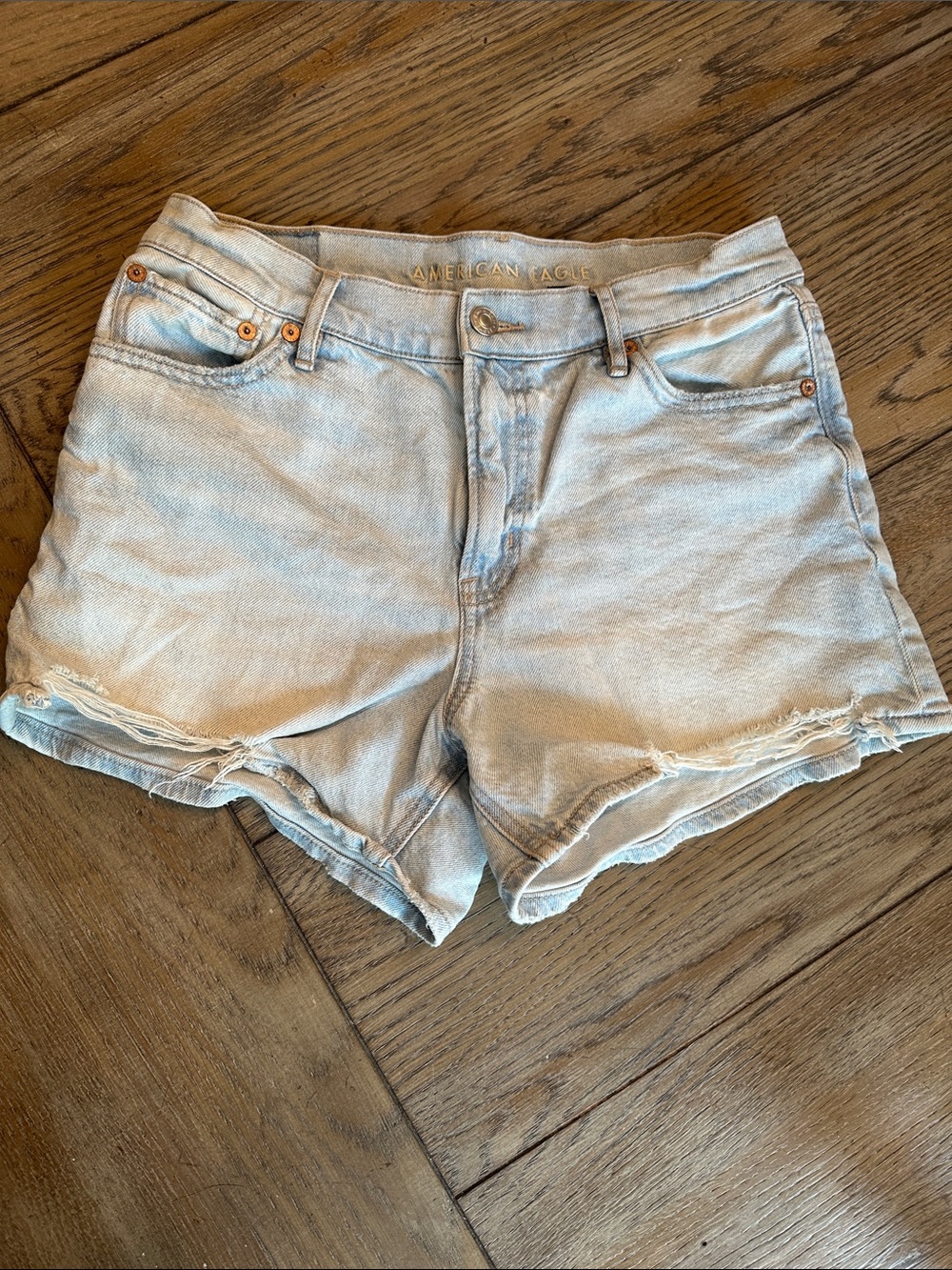 American Eagle Strigid Denim Shorts Wash 7929 High Waisted Summer 2024